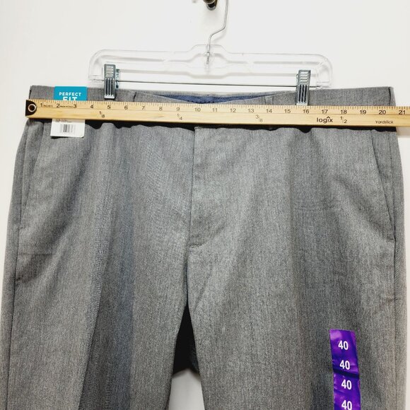 Haggar Dress pants Mens Straight Fit Premium No Iron Size 40x30 Htr Grey - Picture 7 of 14